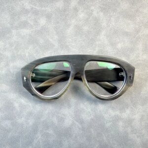 Eyeglass Frames Unique Pilot Oversize Arrow Matte Vintage Handmade Natural Horn Man Glasses Frames Graduated Lenses Eyeglasses
