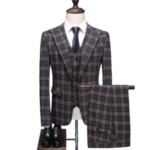 Men’s wedding party dress set plus size suit