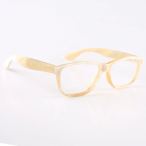 Man’s Syeglass Frames Square Vintage Retro Optical Lenses Eyeglasses Handmade White Horn Prescription Women Glasses Frames