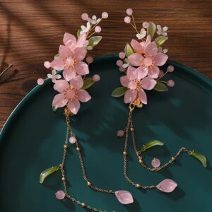 Headdress for Han Chinese Clothing Hairpin Tassel Barrettes Antique Hair Accessories Full Set of Ancient Costume Ornament