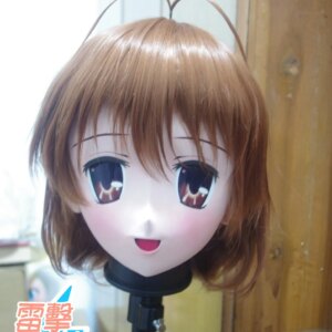 (KM9167) Handmade Female Sweet Girl Resin Crossdress Outfit Cosplay Japanese Animegao Role Play Kigurumi Mask