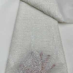 Nigerian Beads Groom Lace Fabrics African Lace Fabric 2024 High Quality Lace Sequins Beaded French Lace Fabric For Dress Sewing