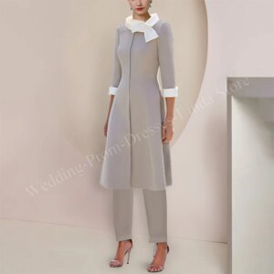 Elegant Mother of the Bride Dresses Satin Ankle-Length with Bow Wedding Guest Party Skirt for Women Evening Gala customized