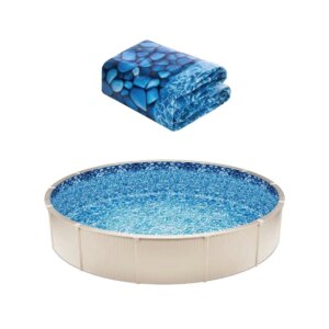 Round Pool Liner 24ft Durable 52in Wall Height Unibead Style