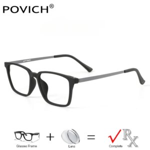 Men Big Face Design Glasses Titanium Optical Eyewear With Prescription Recipe Lenses Myopia Hyperopia Progressive Anti Blue Ligh