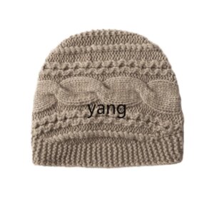 LMM knitted 100% cashmere hat female sunflower handknitted thermal ear protector