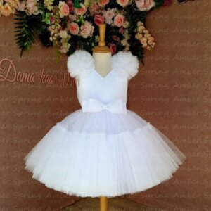 Customized Lovely Flower Girls Dresses First Birthday Princess Christmas Party Robe Photoshoot Kids Gowns Tutu Wedding Kids