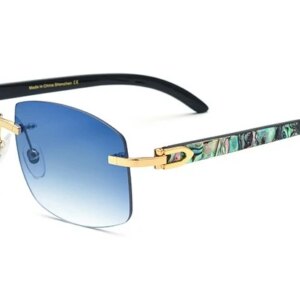2025 Fashionable women natural shell water buffalo horn leg men high-end luxury sunglasses are UV-resistant Lenses available