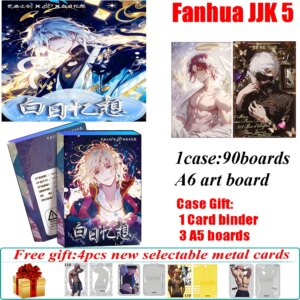 Fanhua Y Society 5th Edition Jujutsu Kaisen Daytime Reminiscence A6 Art Baords Hobby Anime Satoru Gojo Zenin Maki Charm Cards