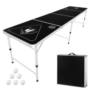 Beer Pong Folding Table Perfectly Portable Ideal for Tailgating and Party Events With Built-in Carrying Handle