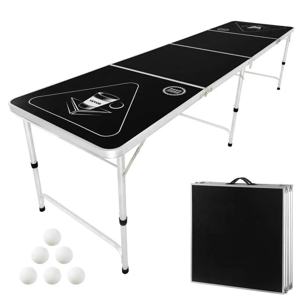 Beer Pong Folding Table Perfectly Portable Ideal for Tailgating and Party Events With Built-in Carrying Handle