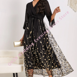 Elegant Chiffon V-Neck Appliquins Sashes A-Line Mother Of Bride Wedding Dresses Bridal Gowns Customized