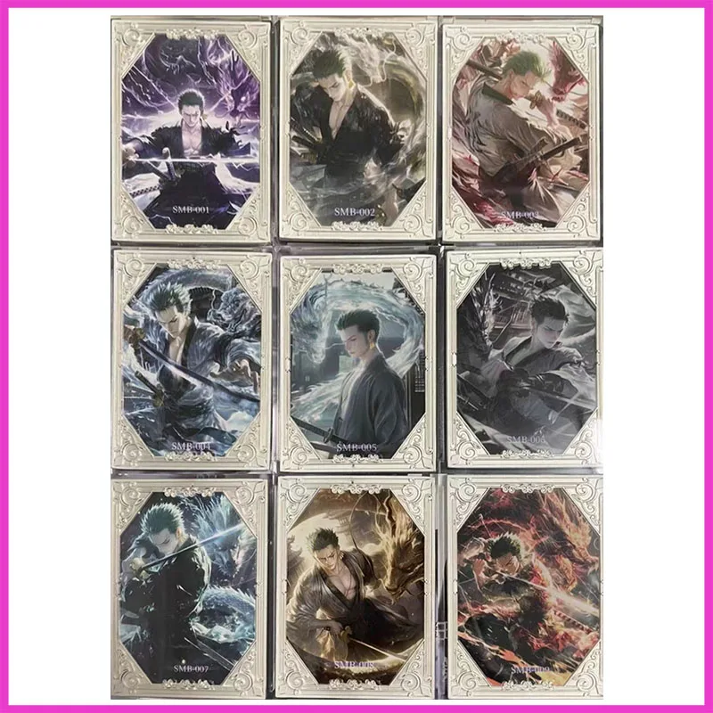 Anime ONE PIECE Rare Limited SMB Metal Refractive Game Collectible Card Roronoa Zoro Toys for boys Christmas Birthday Gift