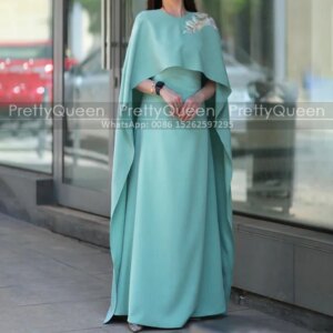 Customized Long Mother of the Bride Dresses With Appliques Shawl Cloak A Line Plus Size Women Prom Dress Party Gown