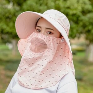 Summer protective hat outdoor sun hat neck face wide eaves visor anti-ultraviolet ladies health face hat