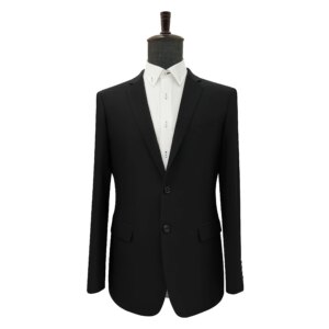 Groom’s suit set men’s formal wedding dress Korean version slim fit business casual black suit