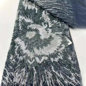 2025 African Sequins Lace Fabric 5 Yards High Quality French Nigerian Groom Lace Fabric For Sewing Dress Wedding Party