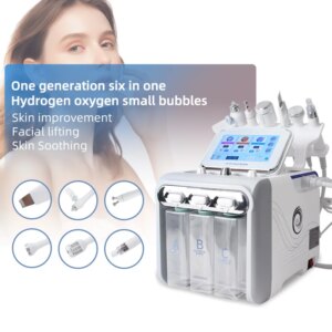 6 in1 H2-O2 Hydro Dermabrasion RF Bio-lifting Spa Facial Hydro Facial Microdermabrasion Machine Water Dermabrasion Beauty machin
