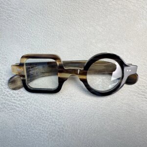 Eyeglass Frames Unique Round Square Vintage Myopia Reading Eyeglasses Handmade Natural Horn Prescription Man’s Glasses Frames