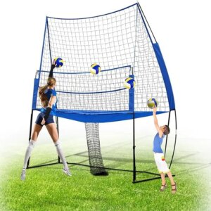 Volleyball Training Net System with Freely Height-Adjustable