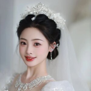 New Crown Headdress Bridal Wedding Dress Baroque Atmospheric Crown Hair Accessories Main Wedding Dress Accessories