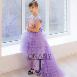 JONANY Geogeous Flower Girl Dress Layered  First Communion Roupas De Florista Robe Demoiselle Wedding Party Custom Made