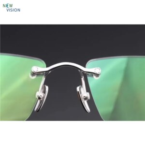 S925 Pure Silver Glasses Frame Business Men Frameless Eyeglass Can Be Customized Myopia Anti Blue Light Color Changing Eyewear