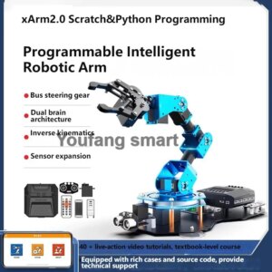 XArm20 500g Load 6 Dof Intelligent Robotic Arm Support Scratch & Python Assembled Programmable Robotic Arm Claw Kit DIY Toys
