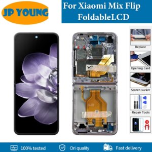 6.86″ AMOLED For Xiaomi Mix Flip Foldable LCD Display 2405CPX3DC Touch Panel Big Screen Digitizer Assembly Replacement Parts