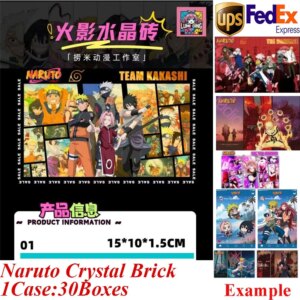 Naruto Acrylic Crystal Brick Lumi Culture Anime Uzumaki Uchiha Sasuke Character Collection Cards Children Toy Gift