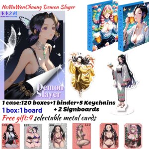 2025 Newest HeMuWenChuang Demon Slayer 2 Borads Collection Card Shinobu Japanese Anime Trading Mitsuri Hobbies Gift