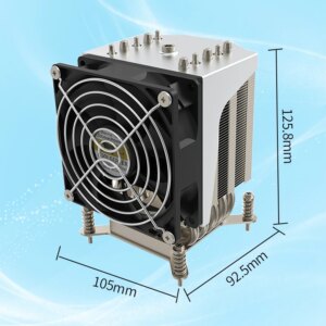 4U 115X/1700/2011 5 Heat Pipe Tower 4U Industrial Control CPU Radiator