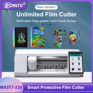 FONLYU Upgraded Unlimited Screen Protector Film Cutter for Mobile Phone Back Skin Sticker Hydrogel Micas Cutting Machine Plotter