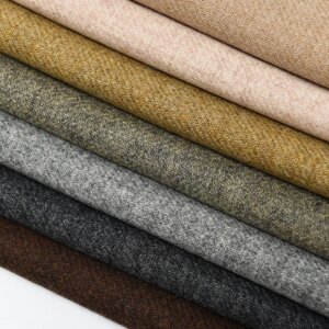 Full Wool Semi-Worsted Woolen Cloth Casual Coat Fabric Polyester Women’s Clothing and Trench