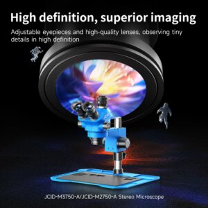 JCID-M3750A Trinocular Stereo Microscope 7-50X Times Continuous Zoom for Mobile Phone Motherboard BGA Repair Checking Tool