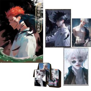 Wholesale Jujutsu Kaisen Collection Cards Case Da Yu Studio JJK Tri Fold Cards Shaped Cards Classic Acg Perimeter Kids Toys