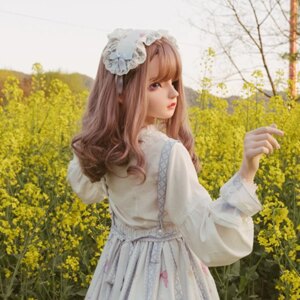 (KM581) Top Quality Handmade Female Girl Resin Half Head Cosplay Japanese Role Play BJD Kigurumi Mask Crossdresser Doll