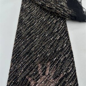 New High-End Luxury French Embroidery Heavy Groom Lace Fabric African Nigerian With Sequins Fabric For Wedding
