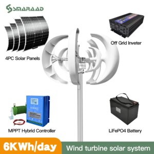 Rapid Delivery Of 3000W 24V 48V Vertical Wind Turbine Household Low Noise And Efficient Solar Cell System in Poland