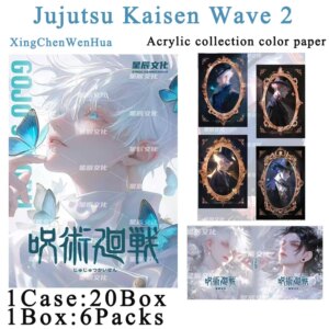 Wholesale Jujutsu Kaisen Wave 2 Acrylic Colored Paper Cards Booster Box XingChen Wen Hua  Anime Game Character Card Hobbies Gift