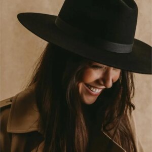 Big top hat woman autumn-winter vintage all fashion woolen flat felt
