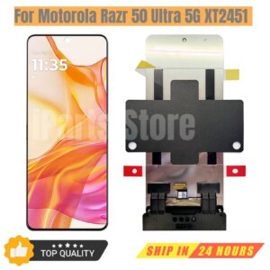 iParts Replacement New Foldable AMOLED Display Touch Screen Assembly For Motorola Razr 50 Ultra 5G XT2451 Razr5 OEM Parts