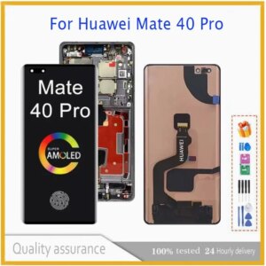 Original LCD for Huawei Mate 40 Pro Touch screen compatible with all functions, NOH-NX9, NOH-AN LCD