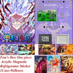New Fan’s Box One Piece Acrylic Magnetic Refrigerator Sticker Anime Nami Zoro Boa Hancock Yamato Character Trading Cards