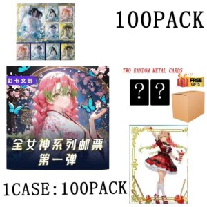 Wholesales Goddess Story Collection Caika Wenchuang Wave 1 Bifold Stamp Sexy Waifu Anime Demon Slayer Kids Playing Trading Card