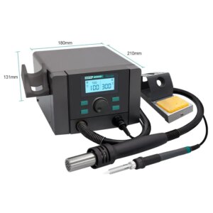 QUICK-Electric Hot Air Gun, Soldering Station, Heating Air Gun, Rework Station for Mobile Phone Repair, 8686D + 2 in 1