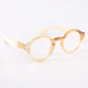 Women Man’s Glasses Frames Unique Oval Retro Vintage Reading Myopia Eyeglasses Handmade White Horn Prescription Eyeglass Frames