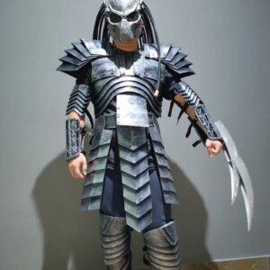 Jagged Warrior Armor Cosplay Clothing Alien Predator Props Armor Helmet Performance Costume Bar Halloween party Costume