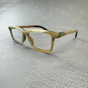 Eyeglass Frames Unique Vintage Square Handmade Black White Horn Prescription Man Women’s Glasses Frames Optical Lenses Glasses