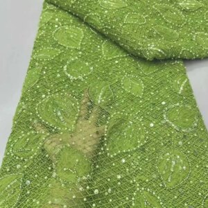 Africa Nigerian Beaded French Mesh Lace With Sequins High Quality 2025 Embroidery Lace Sequins Lace For Wedding Dresses Women